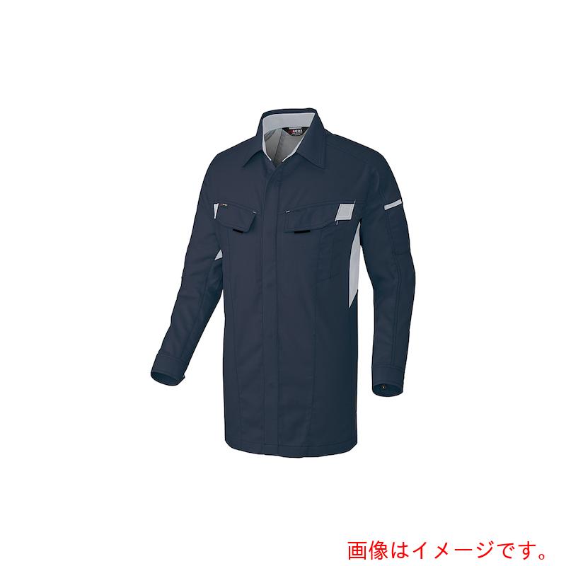 アイトス（AITOZ）　綿１００％ムービンカット長袖シャツ　チャコール　３Ｌ　【品番：AZ5135-014-3L】