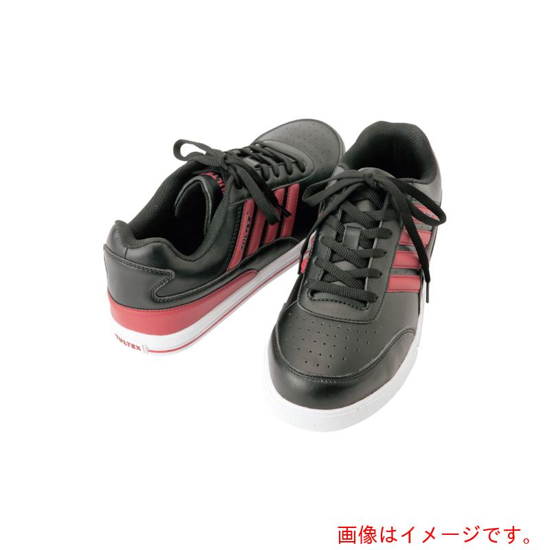 アイトス（AITOZ）　セーフティーシューズ　ブラックｘレッド　２５．０　【品番：AZ51627-010-25.0】