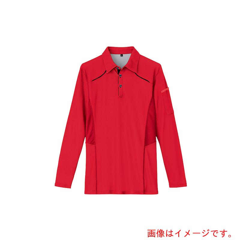 アイトス（AITOZ）　長袖ポロシャツ　レッド　５Ｌ　【品番：AZ551045-009-5L】
