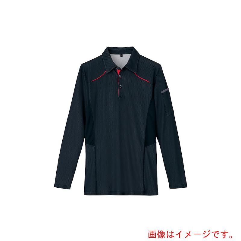 アイトス（AITOZ）　長袖ポロシャツ　ブラック　３Ｌ　【品番：AZ551045-010-3L】