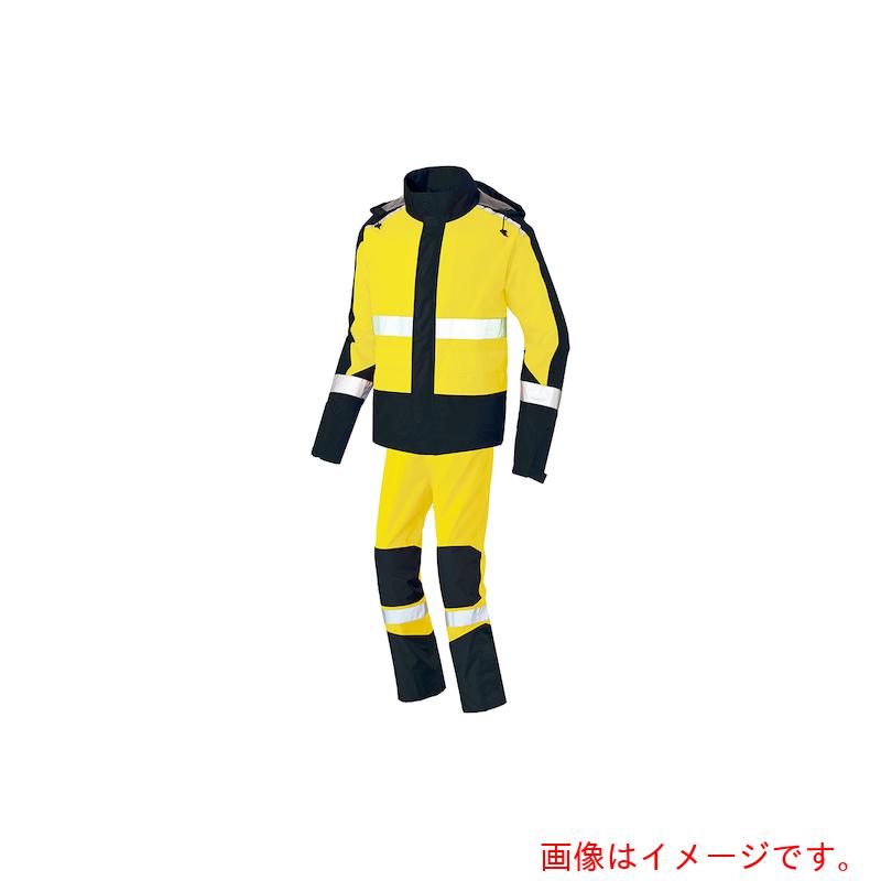 アイトス（AITOZ） ＢＲＡＶＥ ＲＥＡＩＮ レインスーツ男女兼用 黄色Ｘ黒いこと ５Ｌ 【品番：AZ56206-019-5L】