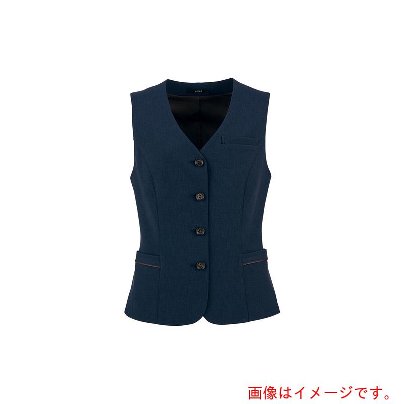 アイトス（AITOZ）　ピエ　レディースベストＡＺ６３００１１　ネイビー　２３　【品番：AZ630011-011-23】 - 商品メイン画像