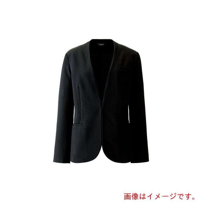 アイトス（AITOZ） ピエ レディースノーカラージャケットＡＺ６３００２０ 黒いこと ２３ 【品番：AZ630020-099-23】