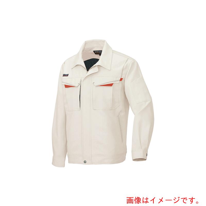 アイトス（AITOZ）　長袖ブルゾンＡ（男女兼用）ＡＺ６５５０　ベージュ×レッド　６Ｌ　【品番：AZ6550-002-6L】