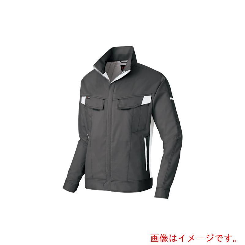 アイトス(AITOZ) ニュームービンカット 春夏長袖ブルゾン チャコールグレー×シルバーグレー 3L 【品番:AZ6830-014-3L】