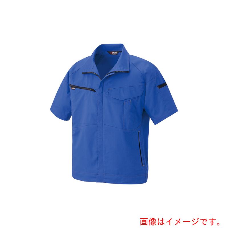 アイトス（AITOZ）　ニュームービンカット　春夏半袖ブルゾン　ロイヤルブルー　Ｍ　【品番：AZ6842-006-M】
