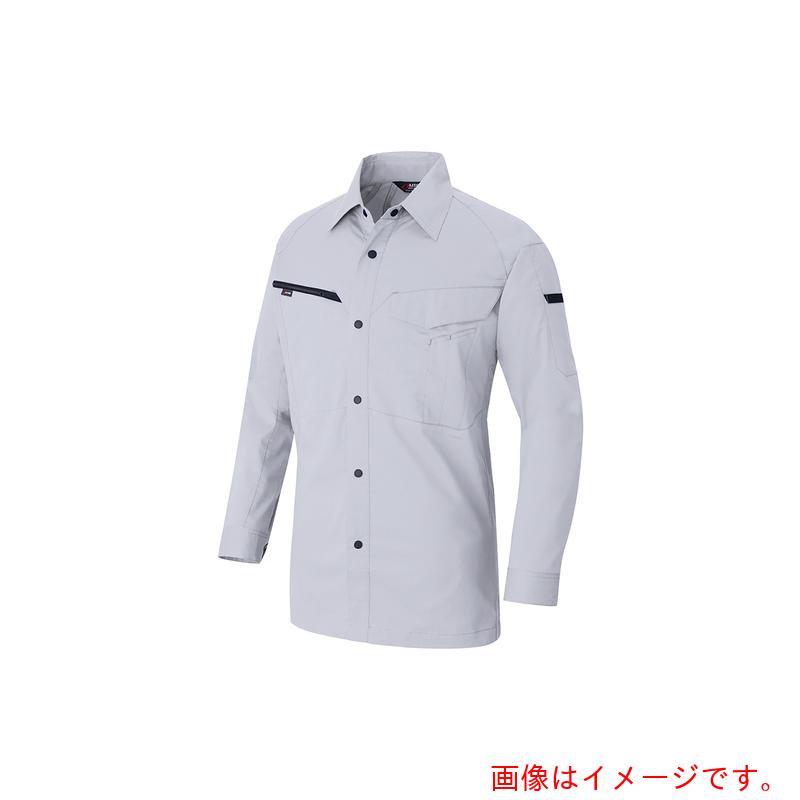 アイトス（AITOZ）　ニュームービンカット　長袖シャツ（男女兼用）ＡＺ６８４５　シルバーグレー　ＬＬ　【品番：AZ6845-003-LL】