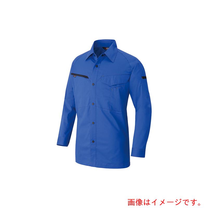アイトス（AITOZ）　ニュームービンカット　長袖シャツ（男女兼用）ＡＺ６８４５　ロイヤルブルー　３Ｌ　【品番：AZ6845-006-3L】