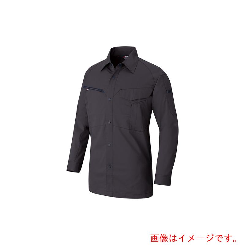 アイトス（AITOZ）　ニュームービンカット　長袖シャツ（男女兼用）ＡＺ６８４５　チャコール　５Ｌ　【品番：AZ6845-014-5L】