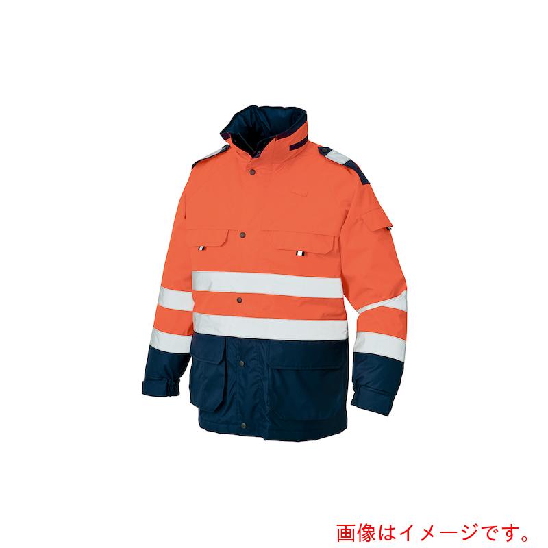 アイトス（AITOZ）　高視認性防水防寒コートＡＺ８９６０　オレンジ×ネイビー　４Ｌ　【品番：AZ8960-063-4L】