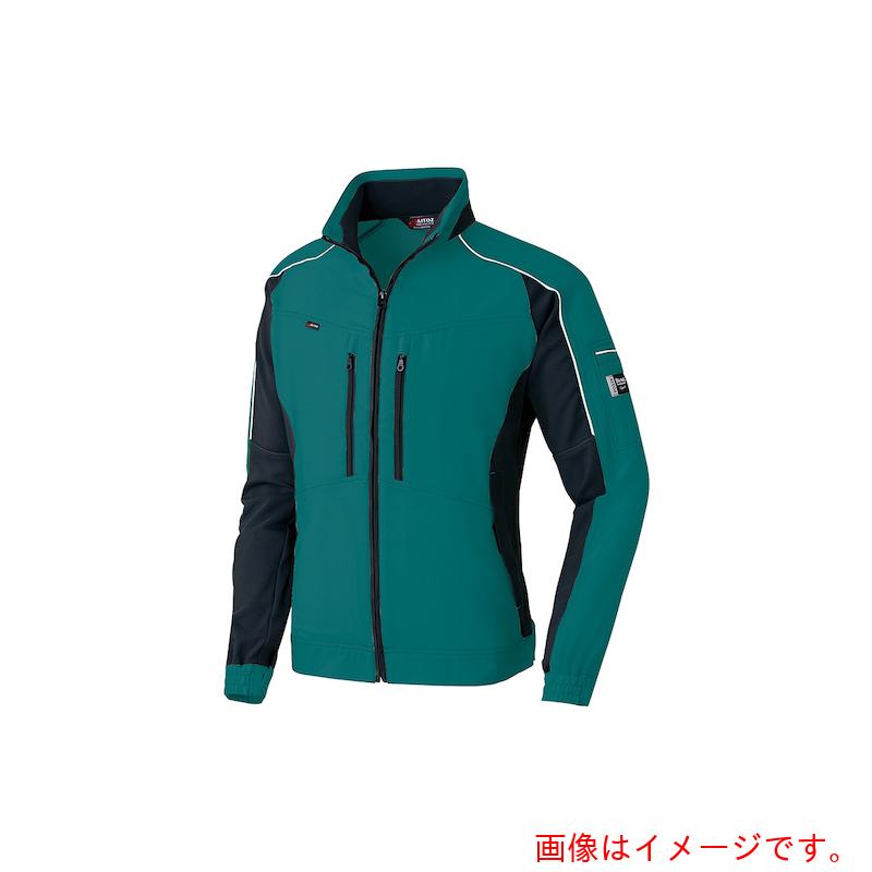 アイトス（AITOZ）　エコプロダクト春夏長袖ブルゾン　グリーンＸブラック　５Ｌ　【品番：AZ9130-005-5L】