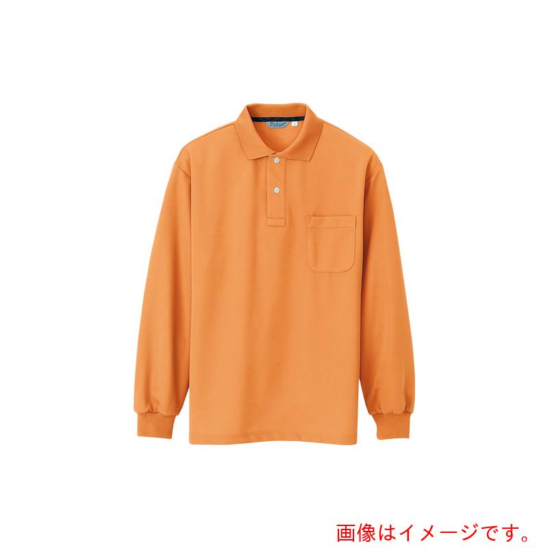 アイトス（AITOZ）　メンズ長袖ポロシャツ　オレンジ　３Ｌ　【品番：CL1001-012-3L】