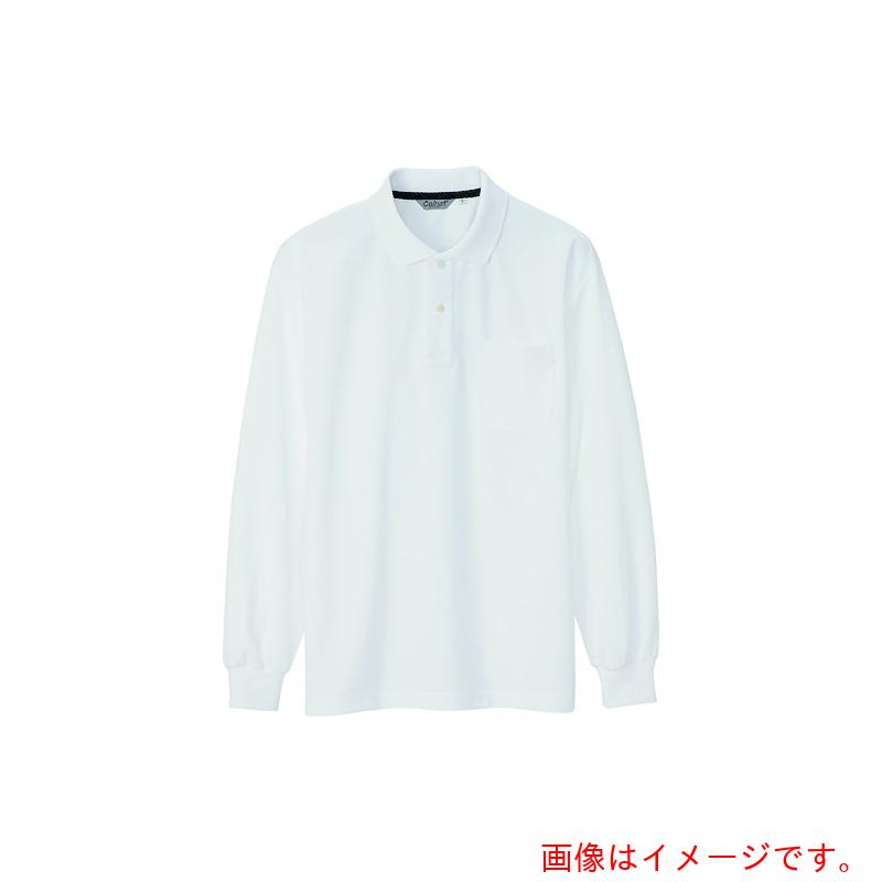 アイトス（AITOZ）　メンズ長袖ポロシャツ　ホワイト　３Ｌ　【品番：CL1001-024-3L】