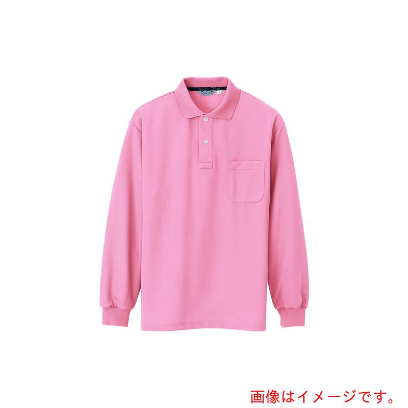 アイトス（AITOZ）　メンズ長袖ポロシャツ　ピンク　３Ｌ　【品番：CL1001-025-3L】