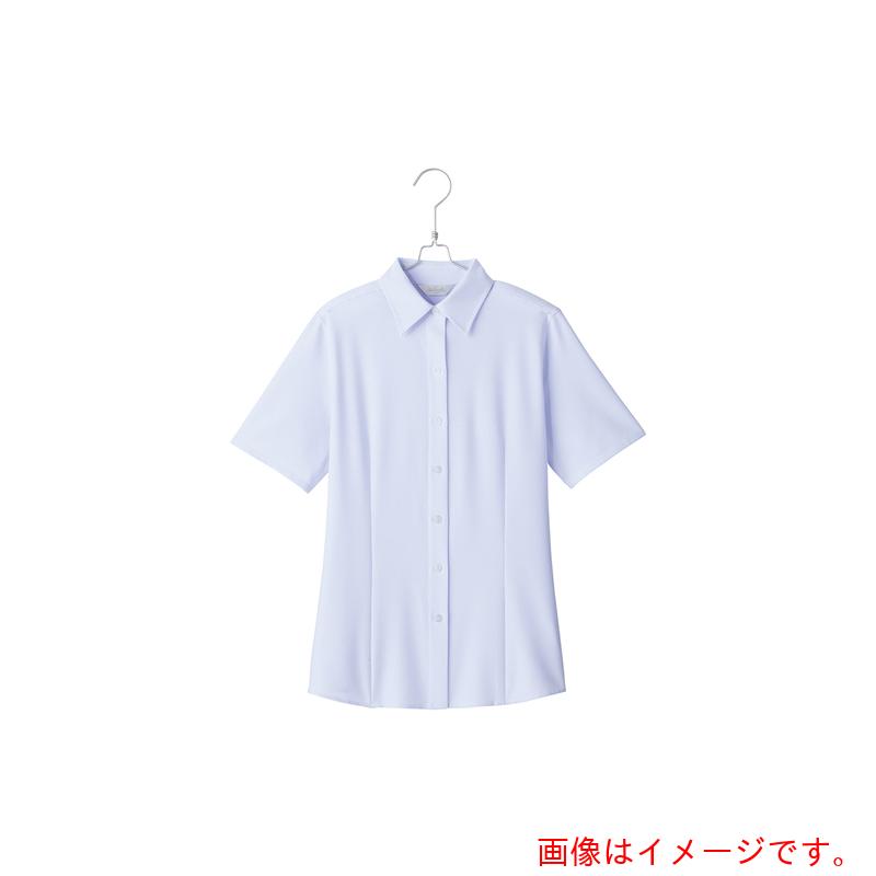 アイトス（AITOZ）　ピエ　半袖ブラウスＨＣＢ４０００　サックス　１７　【品番：HCB4000-020-17】