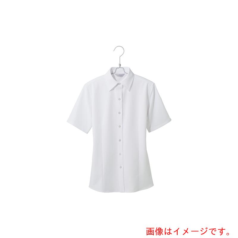アイトス（AITOZ）　ピエ　半袖ブラウスＨＣＢ４１００　ホワイト　２１　【品番：HCB4100-001-21】