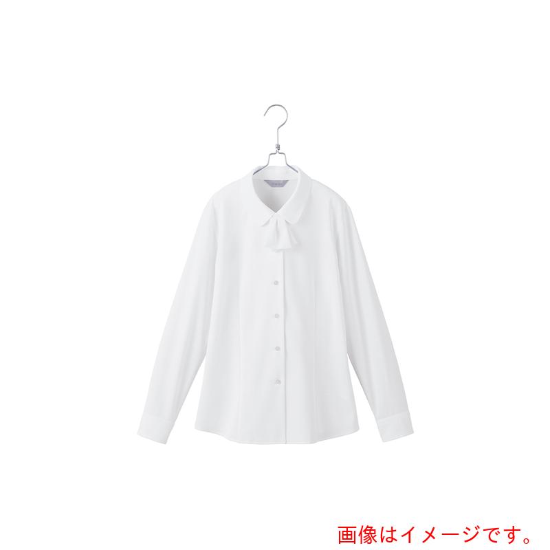 アイトス（AITOZ）　ピエ　長袖ブラウスＨＣＢ４１１１　ホワイト　５　【品番：HCB4111-001-5】