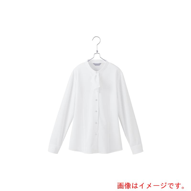 アイトス（AITOZ）　ピエ　長袖ブラウスＨＣＢ４１２１　ホワイト　１９　【品番：HCB4121-001-19】