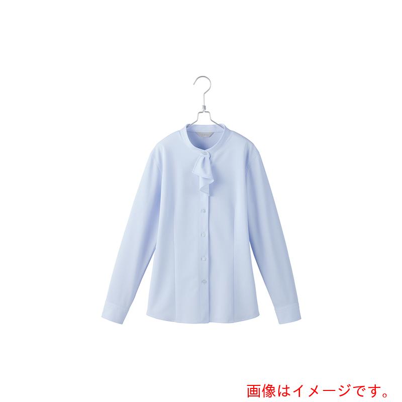 アイトス（AITOZ）　ピエ　長袖ブラウスＨＣＢ４１２１　サックス　２１　【品番：HCB4121-020-21】