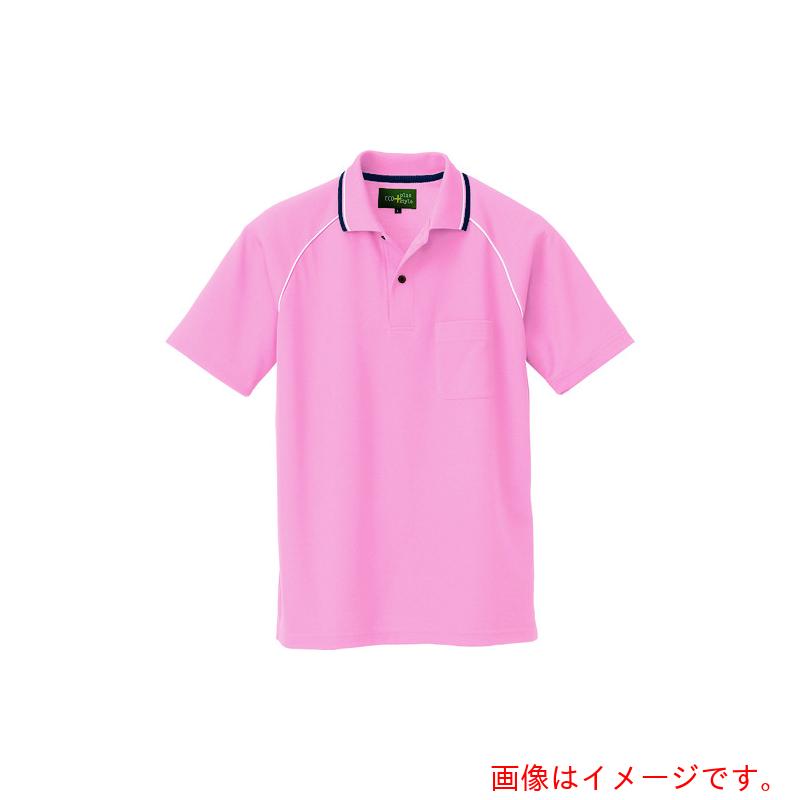 アイトス（AITOZ）　制電半袖ポロシャツ（男女兼用）　ピンク　５Ｌ　【品番：50005-060-5L】