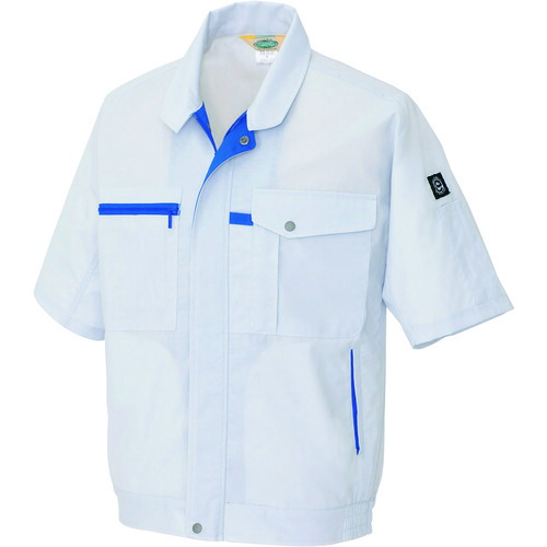 アイトス（AITOZ）　半袖ブルゾン（男女兼用）　シルバーグレー　６Ｌ　【品番：5361-003-6L】