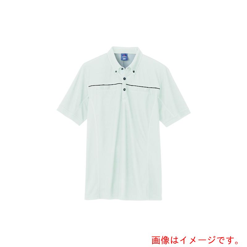 アイトス（AITOZ）　半袖ポロシャツ（男女兼用）　ホワイト　Ｓ　【品番：551044-001-S】