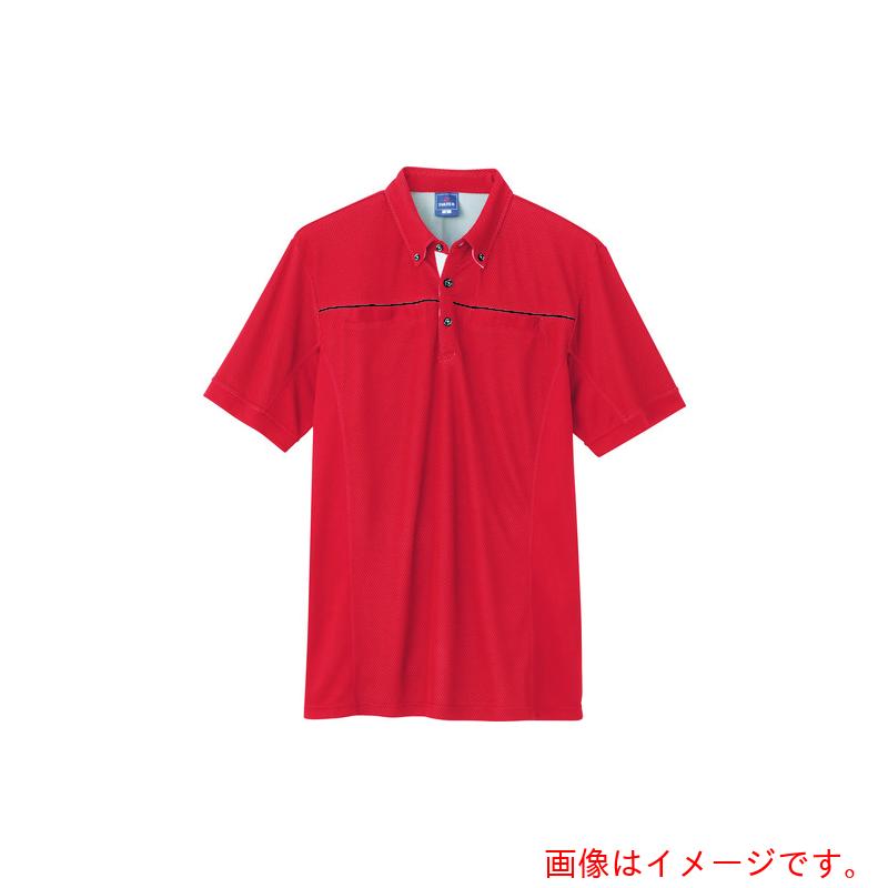アイトス（AITOZ）　半袖ポロシャツ（男女兼用）　レッド　ＳＳ　【品番：551044-009-SS】