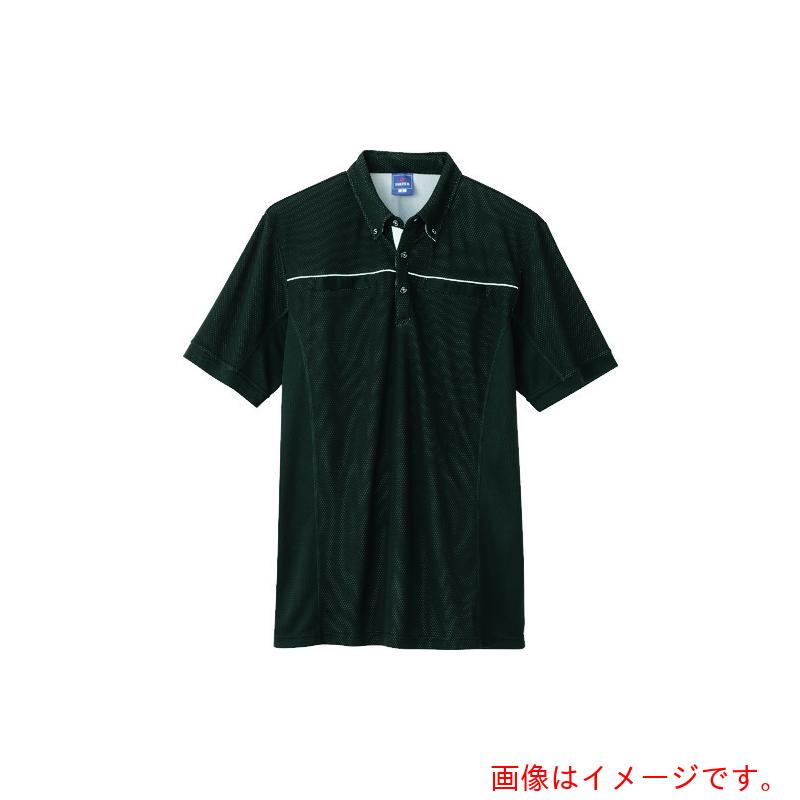 アイトス（AITOZ）　半袖ポロシャツ（男女兼用）　ブラック　ＬＬ　【品番：551044-010-LL】