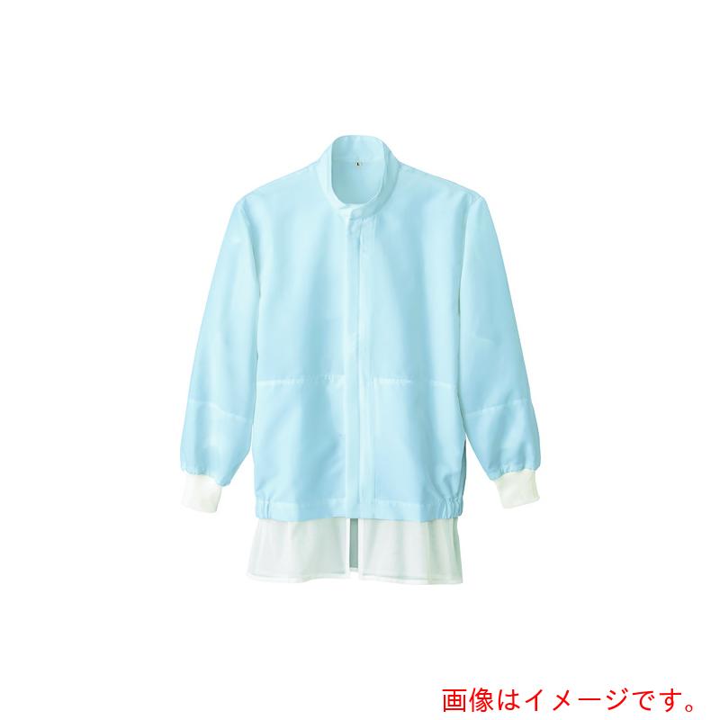 アイトス（AITOZ）　長袖比翼ブルゾン（男女兼用）　サックス　ＬＬ　【品番：861028-007-LL】