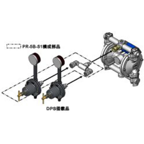 【別途送料あり】アネスト岩田　塗料減圧弁１個追加用２本取キット　【品番：PR-5B-S1】