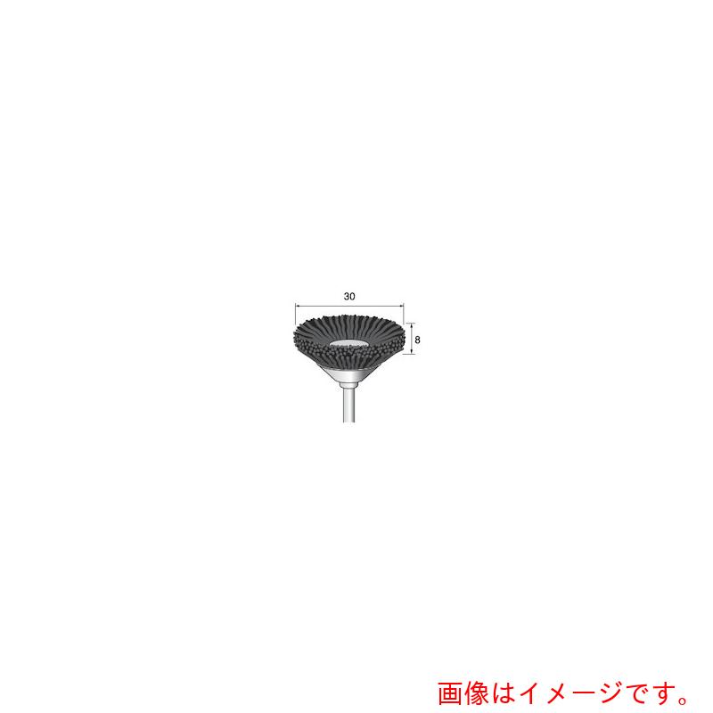 アルゴファイルジャパン（ARGOFILE）　Ｃ砥粒入ナイロンブラシベベル型＃５００　Φ３０Ｘｔ８　Φ３．０軸　【品番：BM187】