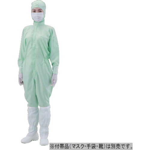 アズワン ＡＳ 無塵衣ＡＳ１９７Ｃ ボンネット付 緑 Ｓ 【品番：1-2723-01】