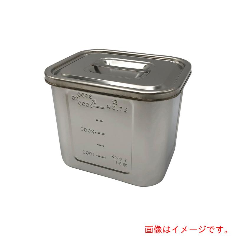 アズワン AS 角型目盛付ポット18型 手なし 【品番:4-1006-05】