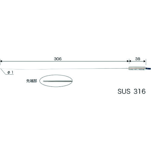 アズワン　ＡＳ　センサプローブＩＫ７００液体温度測定用　【品番：1-5522-04】