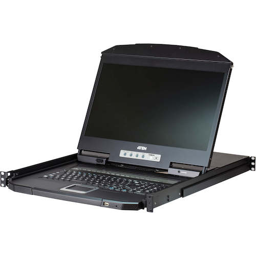 【別途送料あり】ATENジャパン　ATEN　８ポートＫＶＭドロワー／ＶＧＡ／１８．５ＬＣＤ／１，３５５ｘ７６８／ショートラック対応／ロングレール同梱　【品番：CL3108NXJJL】