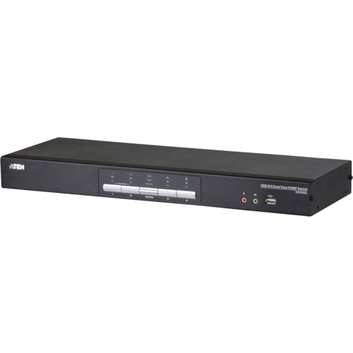 ATENジャパン　ATEN　ＫＶＭＰスイッチ　４ポート／ＤＶＩ／ＵＳＢ／オーディオ／デュアルモニタ　【品番：CS1644A】