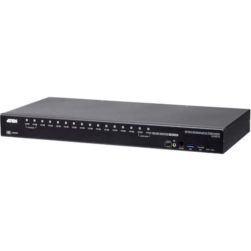 【別途送料あり】ATENジャパン　ATEN　１６ポート　ＵＳＢ・ＤｉｓｐｌａｙＰｏｒｔ　ＫＶＭスイッチ（４Ｋ、ＵＳＢ　３．０対応）　【品番：CS19216】