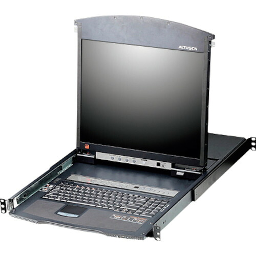 【別途送料あり】ATENジャパン　ATEN　ＫＶＭドロワー　８ポート／デュアルスライド／１７インチＬＣＤ／ロングレール　【品番：KL1508AMJJL】