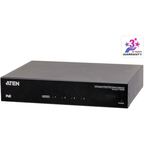 ATENジャパン ATEN ４出力ＰｏＨ／ＰｏＥパワーインジェクター 【品番：VE44PB】