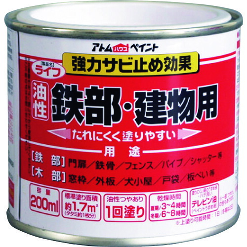 【別途貨物輸送あり】原子受け支える 原子絵の具 油性鉄部・木部用 生命現象 ２００ＭＬ 黄 【6個】 【品番：00001-00107】
