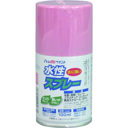 【別途貨物輸送あり】原子受け支える 原子絵の具 水溶性吹きつける １００ＭＬ 淡彩サクラ色 【12個】 【品番：00001-09537】