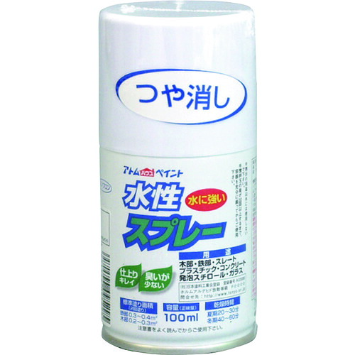 【別途貨物輸送あり】原子受け支える 原子絵の具 水溶性吹きつける １００ＭＬ 無光沢白いこと 【12個】 【品番：00001-09558】