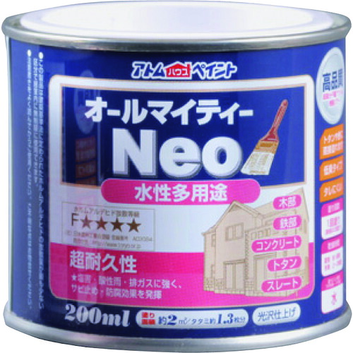 【別途送料あり】アトムサポート　アトムペイント　水性オールマイティーネオ　２００ＭＬ　シルバー　【6個】　【品番：00001-18932】