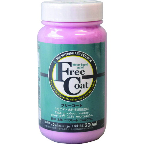 【別途送料あり】アトムサポート　アトムペイント　水性フリーコート　２００ＭＬ　ポンパドールピンク　【12個】　【品番：00001-23120】