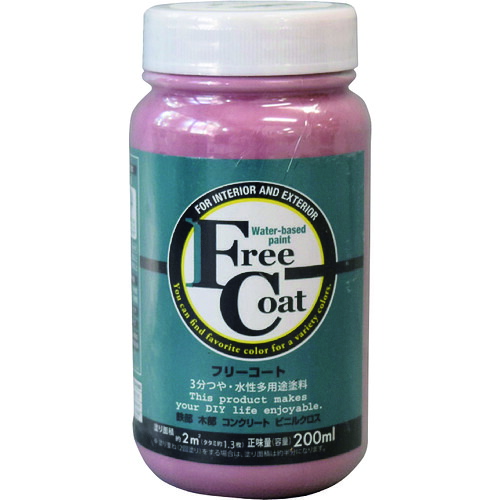【別途送料あり】アトムサポート　アトムペイント　水性フリーコート　２００ＭＬ　薄紅　【12個】　【品番：00001-23146】