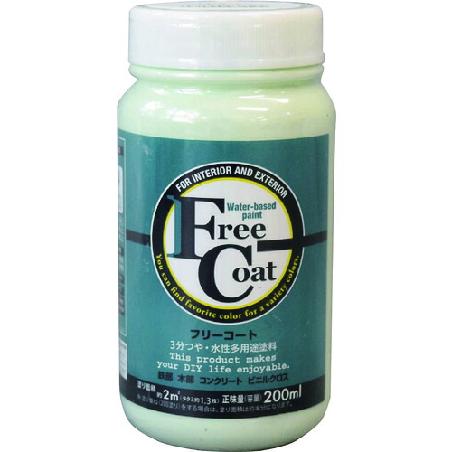 【別途送料あり】アトムサポート　アトムペイント　水性フリーコート　２００ＭＬ　ペールグリーン　【12個】　【品番：00001-23159】
