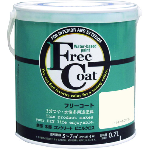 【別途貨物輸送あり】原子受け支える 原子絵の具 水溶性無償性厚地の外套 ０．７Ｌ ミルキー白いこと 【6個】 【品番：00001-23207】