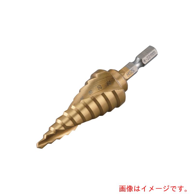 【電子メール便相応う】イチネンメモリアクセス ＲＥＬＩＥＦ 六角軸 スパイラルステップドリル φ４－２２粍 １０段 【品番：27566】