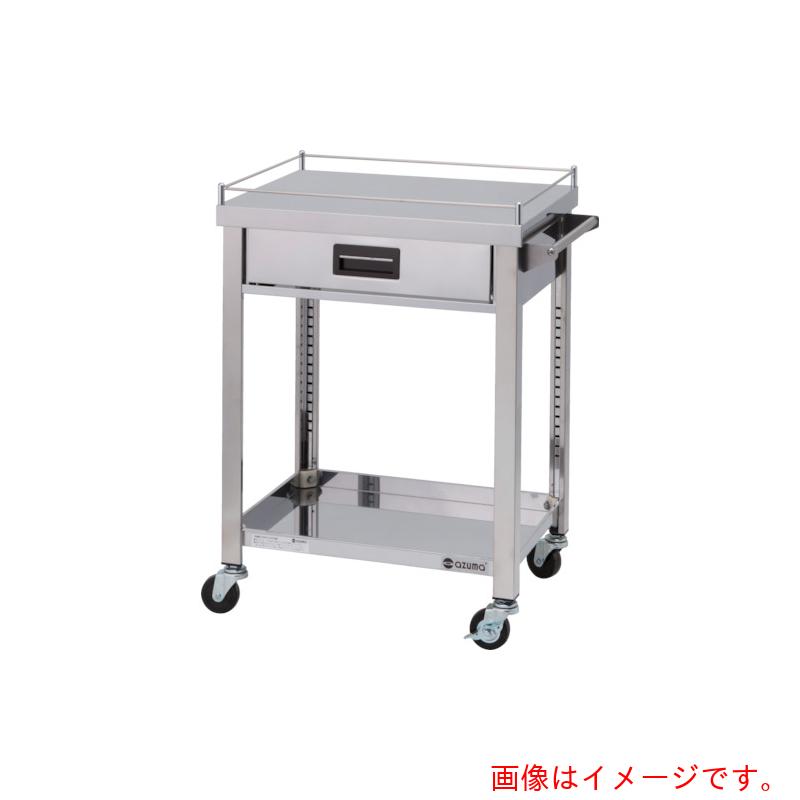 【別途送料あり】東製作所（azuma）　４方コボレ止め・引出付ワゴン　２段　【品番：4GWGO2-750K】｜住設プロ　店