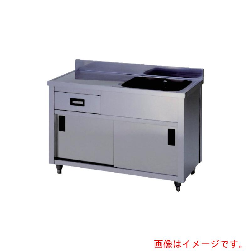 【別途貨物輸送あり】東製造所（azuma） 一槽水切押し込みシンク左海洋博物館 ９００×６００×８００ 【品番：APM1-900H-L】